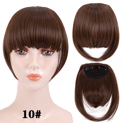 Alileader New Synthetic Blunt Bangs Soft Light Hair Bangs Clip On Hair Style Extensions False Fringe More Durable Straight Bang