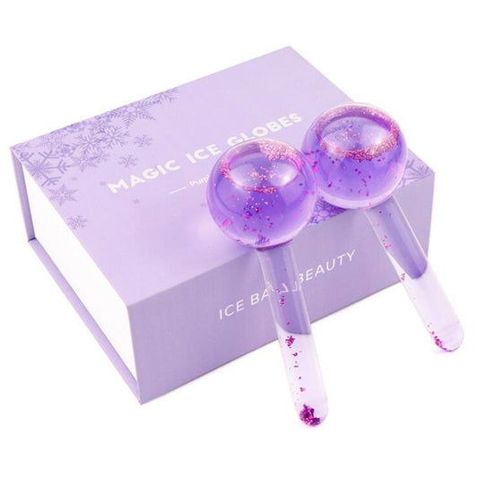 Large Beauty Ice Hockey Energy Beauty Crystal Ball Facial Cooling Ice Globes Water Wave Face and Eye Massage Skin Care 2pcs/box