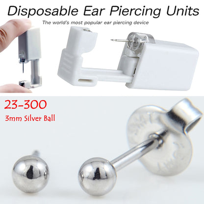 BOG-1Unit Sterlised Disposable Safety Ear Nose Piercing Device Machine Tools NO PAIN Piercer Tool Machine Kit Stud Choose Design