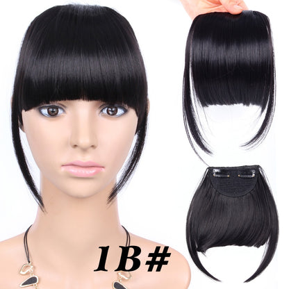 Alileader New Synthetic Blunt Bangs Soft Light Hair Bangs Clip On Hair Style Extensions False Fringe More Durable Straight Bang