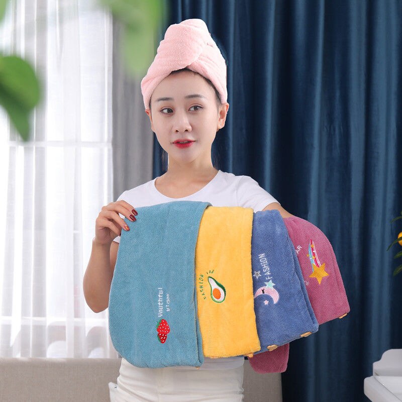 Women Girl&#39;s Magic Microfiber Shower Cap Towel Bath Hats for Women Dry Hair Cap Quick Drying Soft for Lady Turban Head