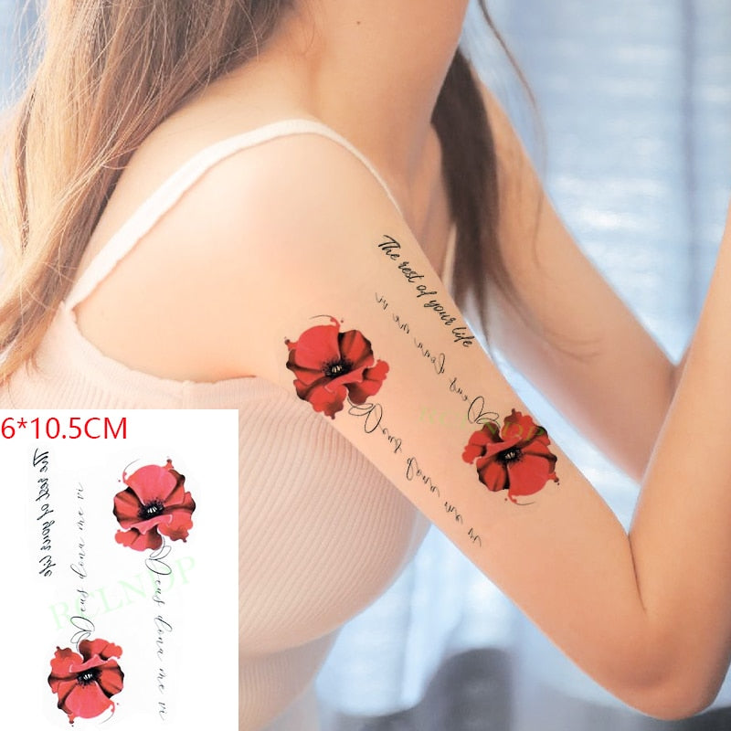 Water Transfer fake tattoo sticker sketch Rose flower snake tattoos Waterproof Temporary Tatto flash tatoo for woman man