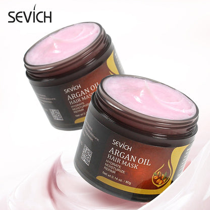 Sevich Argan Oil Moisturize Hair Treatment Mask Repair Damage Hair Root 80g Keratin Hair &amp; Scalp Treatment Deep Hair Care Mask