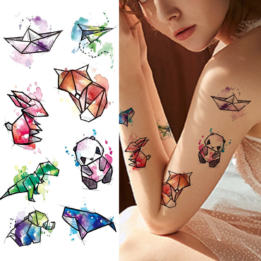 Large Realistic Flower Fake Tattoo Stickers For Woman Female Azalea Snake Flower Temporary Tattoos Body Art Water Transfer Tatoo