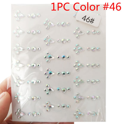 Makeup Diamond Eyes Face Festival DIY Body Crystal Gems Tattoo Adhesive Rhinestone Nail Art Decoration Acrylic Eyeshadow Sticker