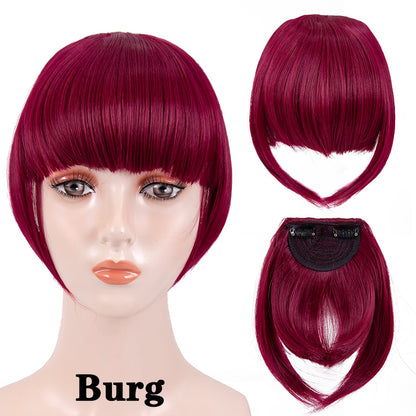 Alileader New Synthetic Blunt Bangs Soft Light Hair Bangs Clip On Hair Style Extensions False Fringe More Durable Straight Bang