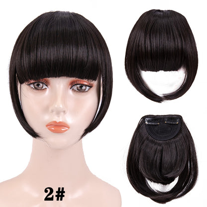 Alileader New Synthetic Blunt Bangs Soft Light Hair Bangs Clip On Hair Style Extensions False Fringe More Durable Straight Bang