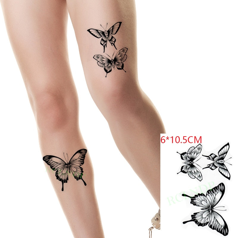 Water Transfer fake tattoo sticker sketch Rose flower snake tattoos Waterproof Temporary Tatto flash tatoo for woman man