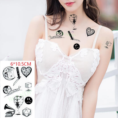 Water Transfer fake tattoo sticker sketch Rose flower snake tattoos Waterproof Temporary Tatto flash tatoo for woman man