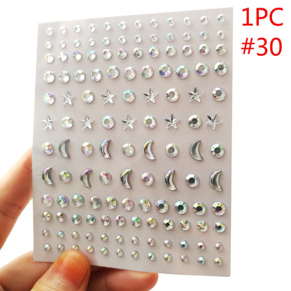 Makeup Diamond Eyes Face Festival DIY Body Crystal Gems Tattoo Adhesive Rhinestone Nail Art Decoration Acrylic Eyeshadow Sticker