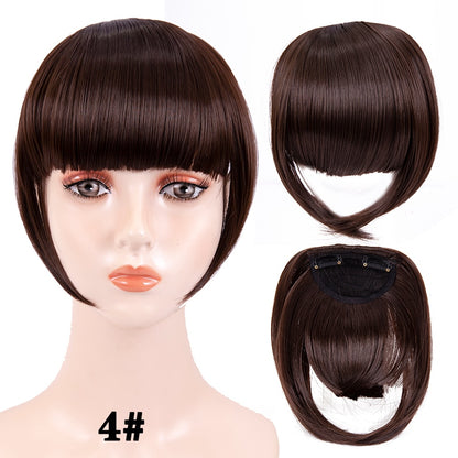 Alileader New Synthetic Blunt Bangs Soft Light Hair Bangs Clip On Hair Style Extensions False Fringe More Durable Straight Bang