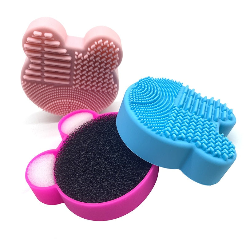 Multifunction Makeup Brush Cleaner Beauty Powder Remover Makeup Brush Dry And Wet Cleaning Silicone Sponge Tool