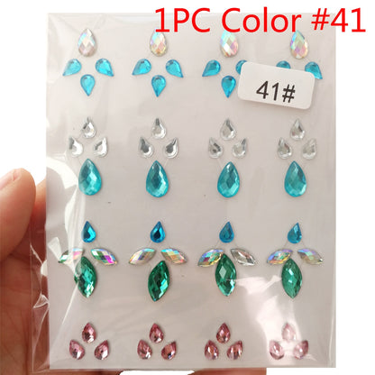 Makeup Diamond Eyes Face Festival DIY Body Crystal Gems Tattoo Adhesive Rhinestone Nail Art Decoration Acrylic Eyeshadow Sticker