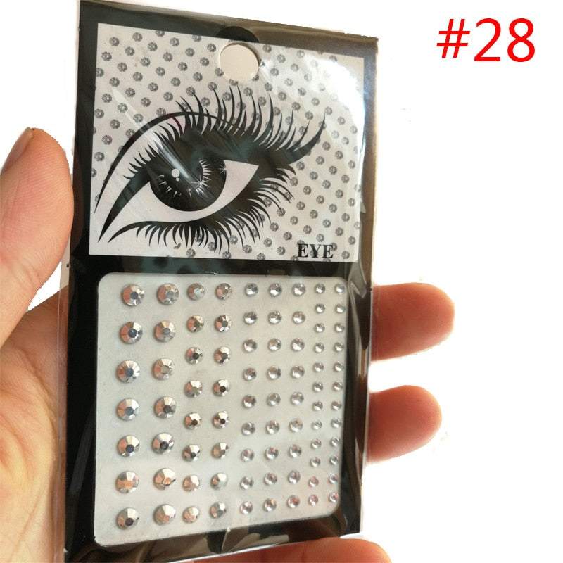 Makeup Diamond Eyes Face Festival DIY Body Crystal Gems Tattoo Adhesive Rhinestone Nail Art Decoration Acrylic Eyeshadow Sticker