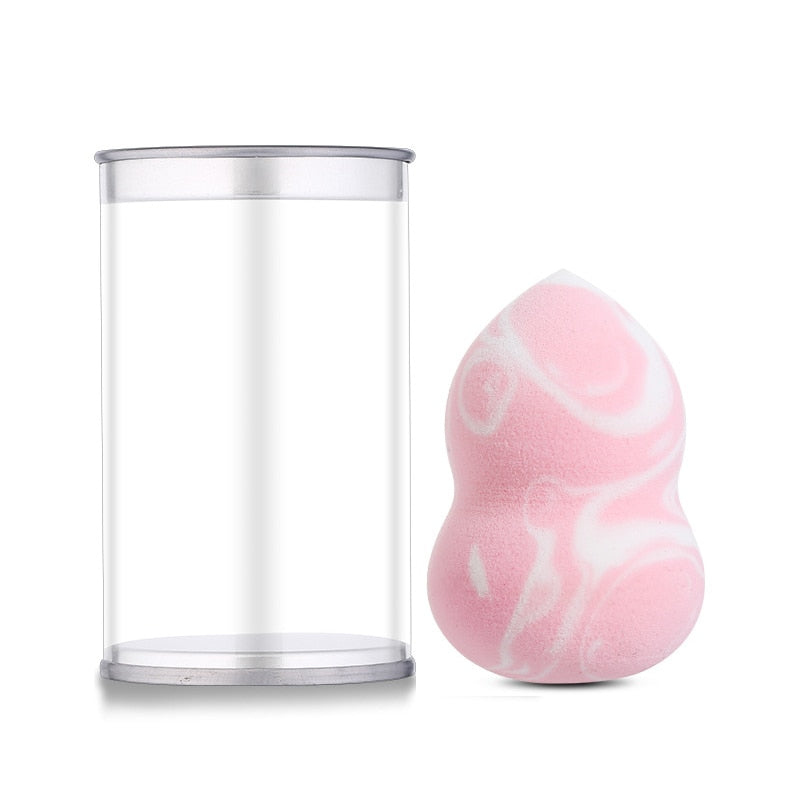 Makeup Sponge, Foundation Cosmetic Puff Powder Smooth Beauty Marbling Blender Water-Drop Shape Tool