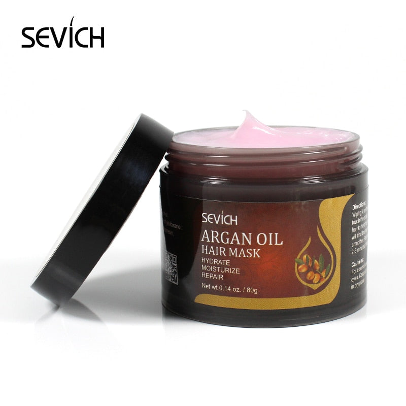 Sevich Argan Oil Moisturize Hair Treatment Mask Repair Damage Hair Root 80g Keratin Hair &amp; Scalp Treatment Deep Hair Care Mask