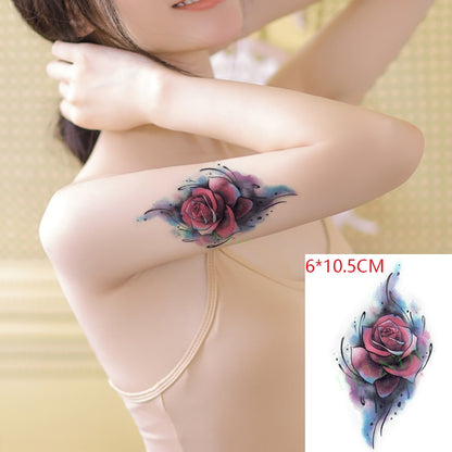 Water Transfer fake tattoo sticker sketch Rose flower snake tattoos Waterproof Temporary Tatto flash tatoo for woman man