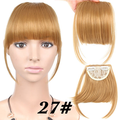 Alileader New Synthetic Blunt Bangs Soft Light Hair Bangs Clip On Hair Style Extensions False Fringe More Durable Straight Bang