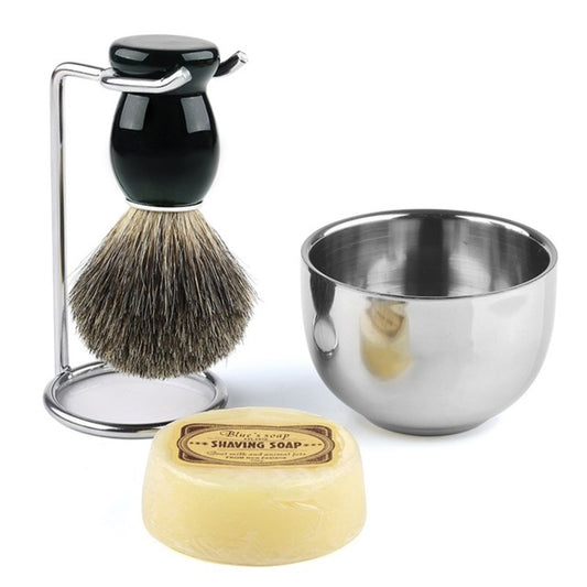 Mens Shaving set Knot 20mm Fine Badger Bristle Shave Brush Stand Bowl Cup Soap for Men Wet Shave 5 Options for Choice