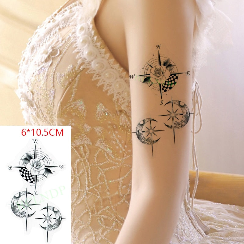 Water Transfer fake tattoo sticker sketch Rose flower snake tattoos Waterproof Temporary Tatto flash tatoo for woman man