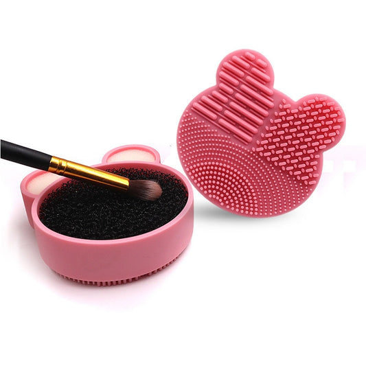 Multifunction Makeup Brush Cleaner Beauty Powder Remover Makeup Brush Dry And Wet Cleaning Silicone Sponge Tool