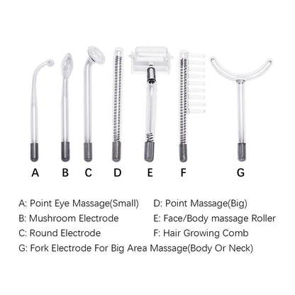 Beauty Star 7In1 High Frequency Facial Machine Electrode Glass Tube Wand Spot Acne Remover High Frequency Facial SPA Skin Care