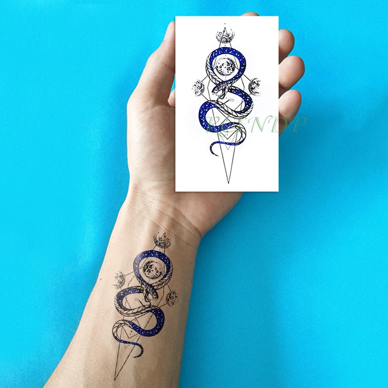 Water Transfer fake tattoo sticker sketch Rose flower snake tattoos Waterproof Temporary Tatto flash tatoo for woman man