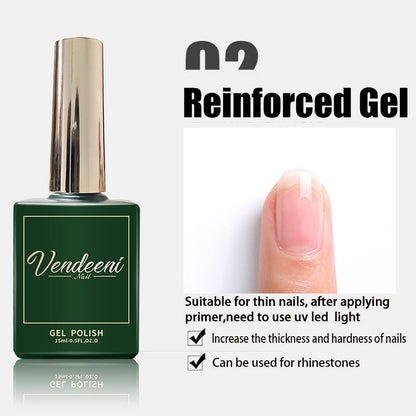 Vendeeni Nail Art Functional Gel Top Base Coat Tempering Matte Top Coat Reinforcing Gel Blossom Gel Foil Transfer Gel 15ml