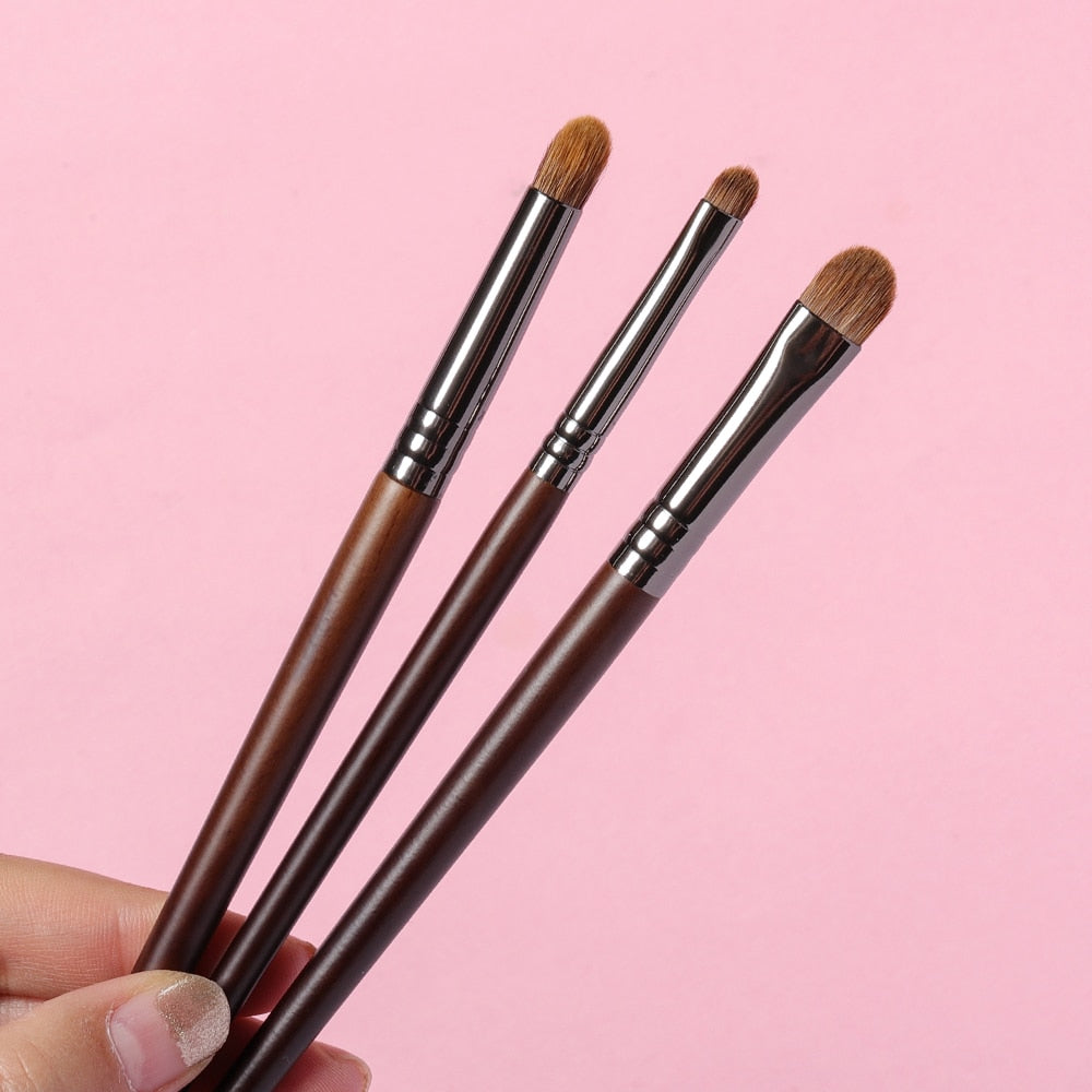 OVW 3 pcs Goat Hair Tapered Blending Makeup Brushes Eye Shadow Kit Make Up Brushes Set High Quality