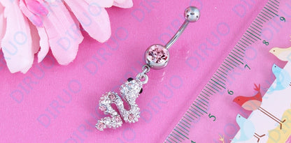 Belly button Ring Snake Fashion Body Piercing Jewelry navel bar Woman 14G 316L Stainless Steel  Nickel-free