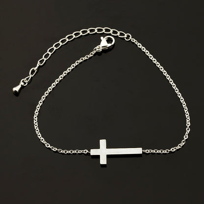 ICFTZWE Fashion Anklet Stainless Steel Female Foot Accessories Stylish  Lucky Cross Anklets For Women Best Gifts