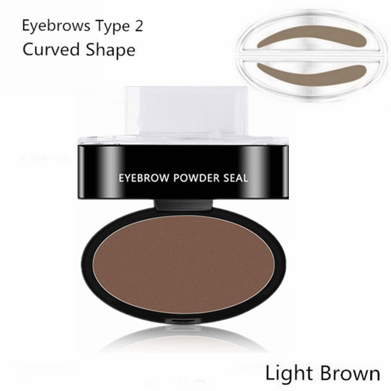 Professional Natural Eyebrow Stamp Waterproof Eyebrow Powder Seal Quick Makeup Eye Brow Cosmetic Beauty Makeup Tool Tattoo Brow