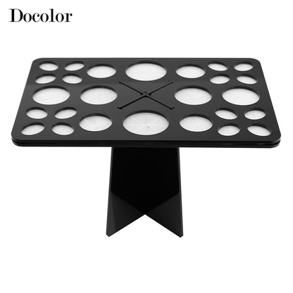 Docolor Makeup Brush Holder 26 Mix Size Makeup Brush Holder Tree Tower Air Drying Organizer Folding Cosmetic Shelf Tools