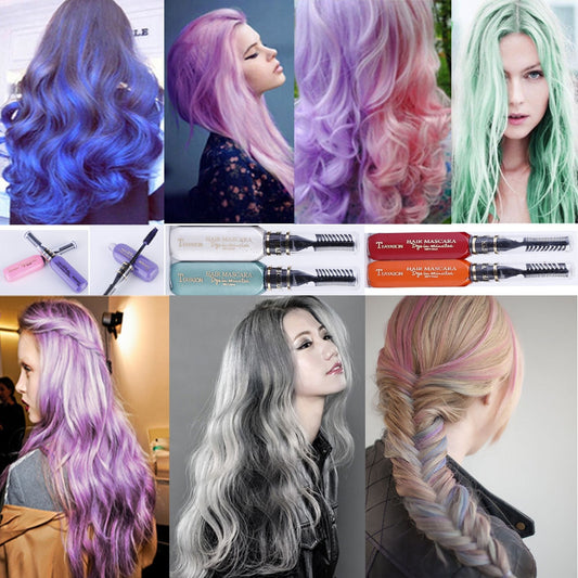 TEAYASON professional hair color kits long lasting Hair Dye one time hair wax blue purple pink grey hair color mascara AM024
