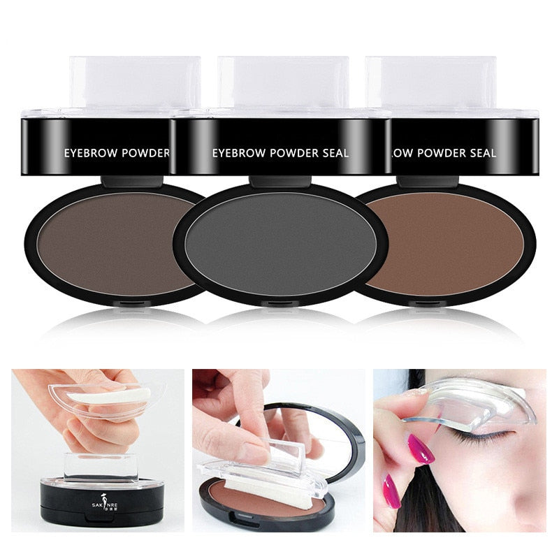 Professional Natural Eyebrow Stamp Waterproof Eyebrow Powder Seal Quick Makeup Eye Brow Cosmetic Beauty Makeup Tool Tattoo Brow