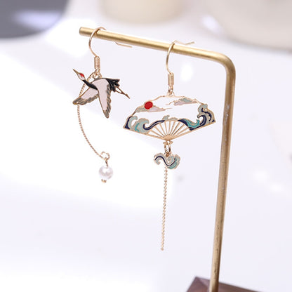 New Fashion Flower Cute Animal Cat Dangle Earrings For Women Moon Stars Kitten Flowers Asymmetrical Earring Party Jewelry Gifts