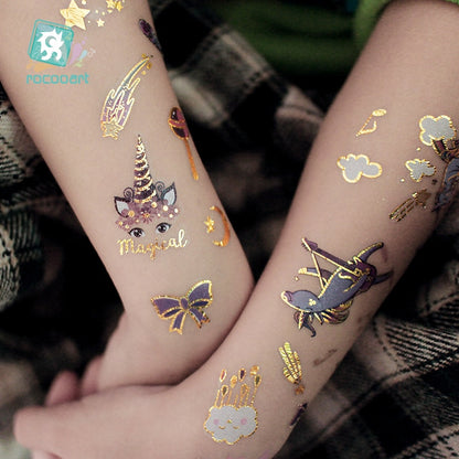 Rocooart Unicorn Tattoo Face Temporary Tattoo Child Tattoo Sticker Body Tatoo For Kids Cute Tattoo Children Tattoos Fake Taty