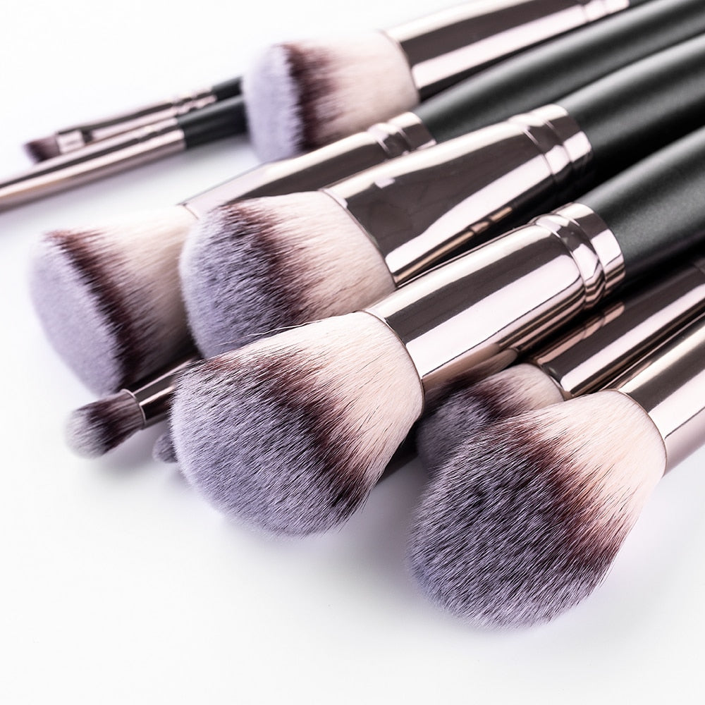 RANCAI 10/15pcs Professional Makeup Brushes Set Powder Foundation Eyeshadow Soft Synthetic Hair Brushes With Free Shipping