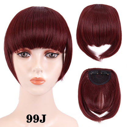 Alileader New Synthetic Blunt Bangs Soft Light Hair Bangs Clip On Hair Style Extensions False Fringe More Durable Straight Bang