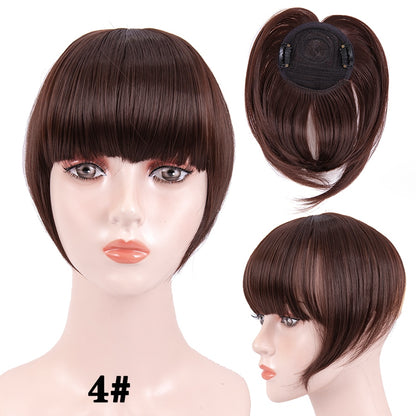 Alileader New Synthetic Blunt Bangs Soft Light Hair Bangs Clip On Hair Style Extensions False Fringe More Durable Straight Bang