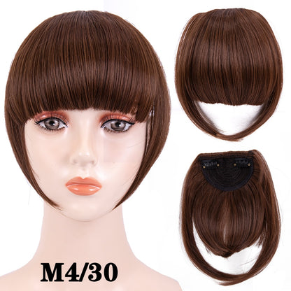 Alileader New Synthetic Blunt Bangs Soft Light Hair Bangs Clip On Hair Style Extensions False Fringe More Durable Straight Bang