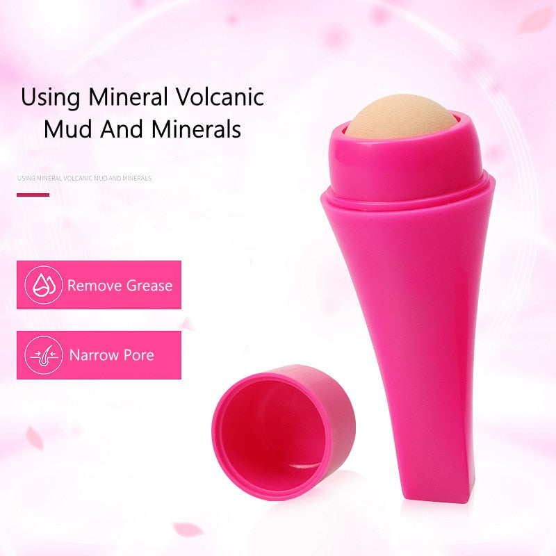 Natural Volcanic Roller Oil Control Rolling Stone Matte Makeup Face Skin Care Tool Facial Cleaning Oil Absorption Roller On Ball