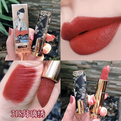 Oriental Classical Beauty Vintage Velvet Lipstick Matte Pigmented Waterproof Lasting Lip Makeup Silky touch Charming Cosmetics