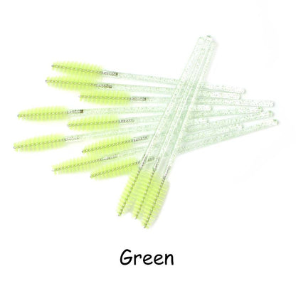 Disposable Eyelash Brush 25/50 Pcs Crystal Eye Brush Diamond Handle Mini Mascara Wands Brush Eyelash Extension Makeup Brush Set