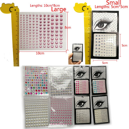 Makeup Diamond Eyes Face Festival DIY Body Crystal Gems Tattoo Adhesive Rhinestone Nail Art Decoration Acrylic Eyeshadow Sticker