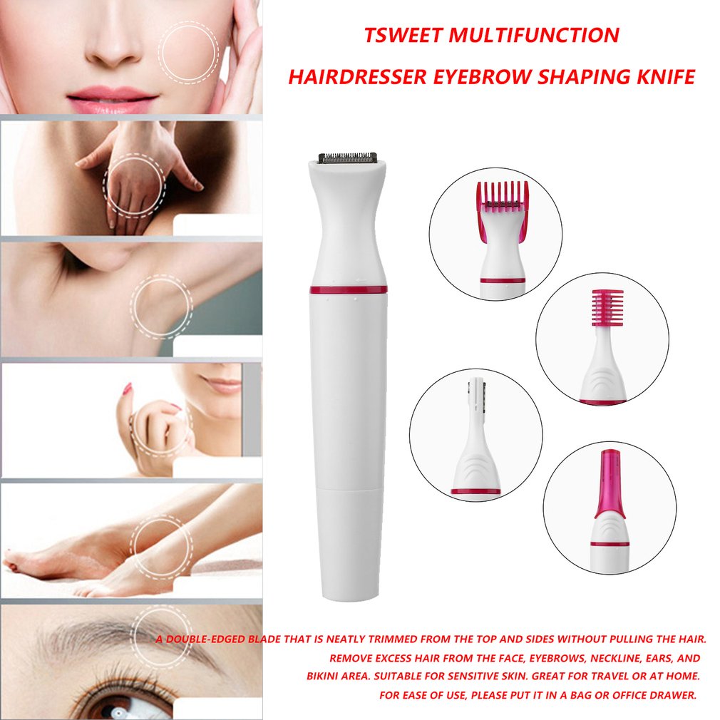 5 in 1 Multifunction Women Hair Removal Electric Shaping Female Shaving Machine Mini Shaver Trimmer Razor for Eyebrow Underarm