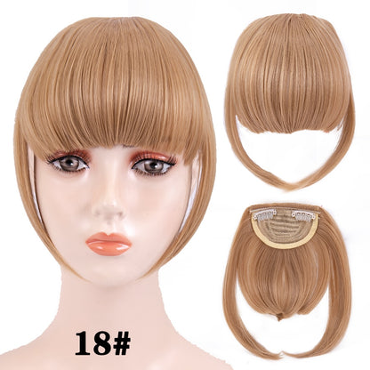 Alileader New Synthetic Blunt Bangs Soft Light Hair Bangs Clip On Hair Style Extensions False Fringe More Durable Straight Bang