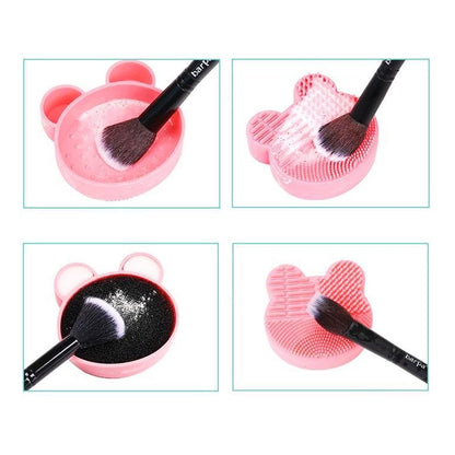 Multifunction Makeup Brush Cleaner Beauty Powder Remover Makeup Brush Dry And Wet Cleaning Silicone Sponge Tool