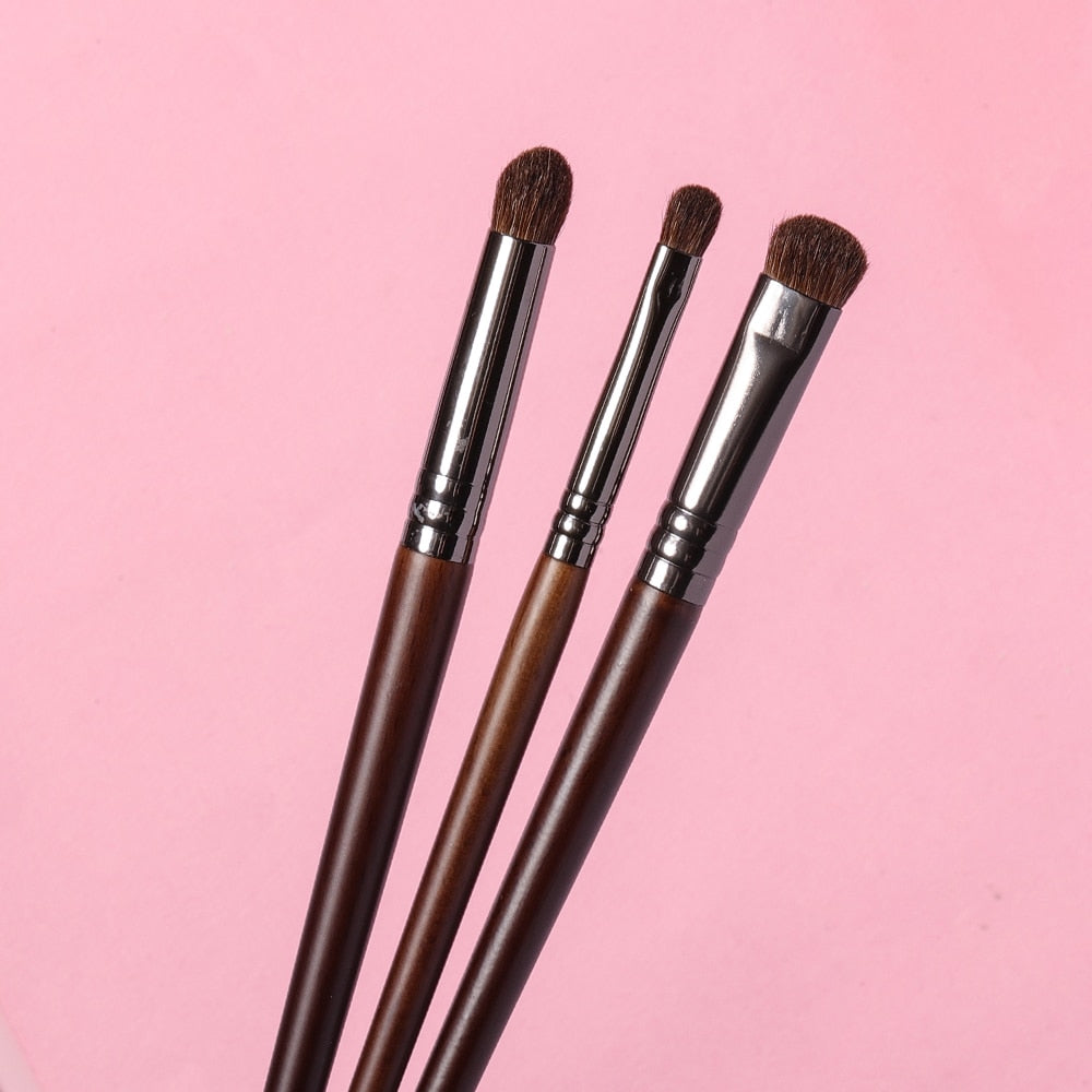 OVW 3 pcs Goat Hair Tapered Blending Makeup Brushes Eye Shadow Kit Make Up Brushes Set High Quality