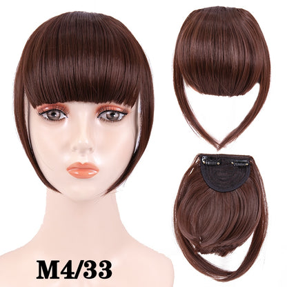 Alileader New Synthetic Blunt Bangs Soft Light Hair Bangs Clip On Hair Style Extensions False Fringe More Durable Straight Bang